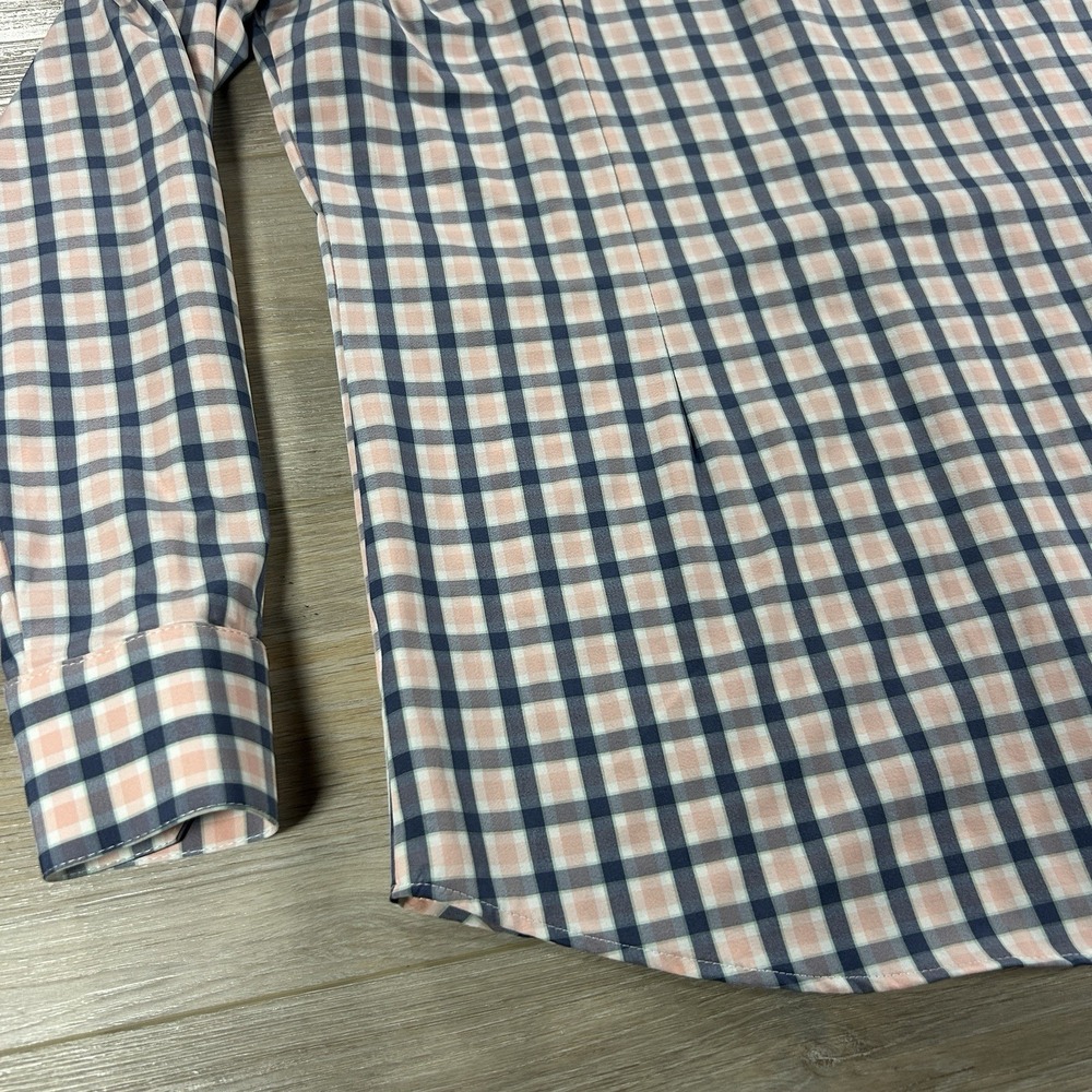 Mizzen + Main Leeward Collection Medium Trim Fit Blue Pink Plaid Button Front US - Picture 7 of 13